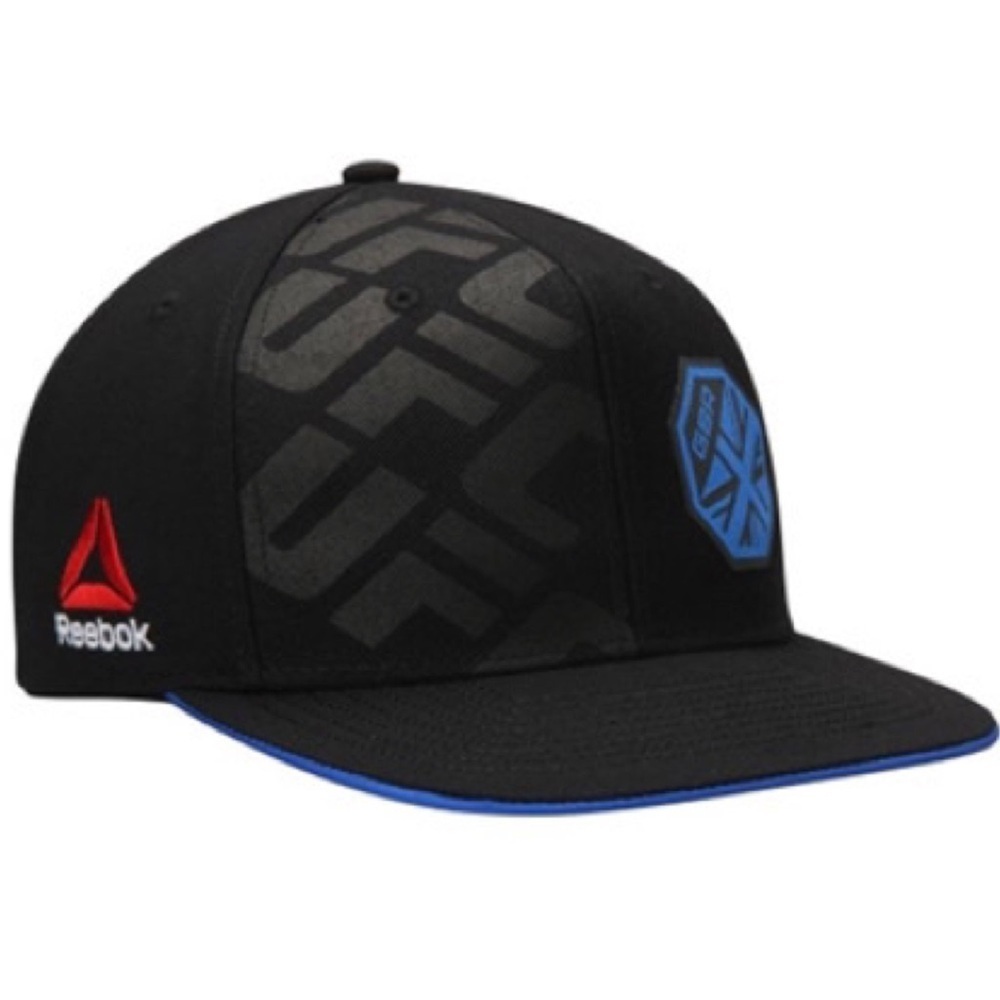 UFC X Reebok SnapBack Hat Limited Edition Great Britain GBR Black Deadstock